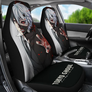 Ken Kaneki Art Car Seat Covers Tokyo Ghoul Anime Fan Gift H051820 Universal Fit 072323 - CarInspirations