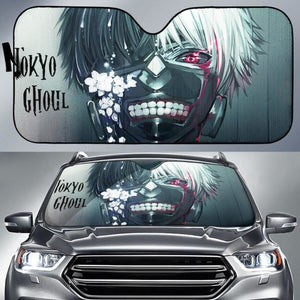 Ken Kaneki Tokyo Ghoul Car Sun Shades Manga Fan Gift H051820 Universal Fit 072323 - CarInspirations