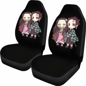 Kimetsu No Yaiba Car Seat Covers Nezuko Kamado & Tanjiro Kamado Universal Fit 051012 - CarInspirations