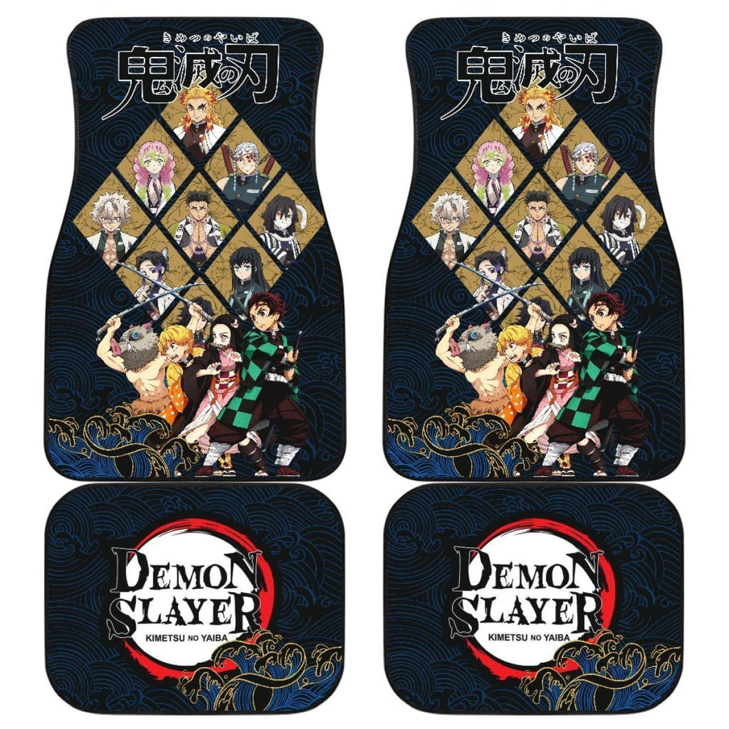 Kimetsu No Yaiba Demon Slayer Car Floor Mats Manga Mixed Anime Universal Fit 175802 - CarInspirations