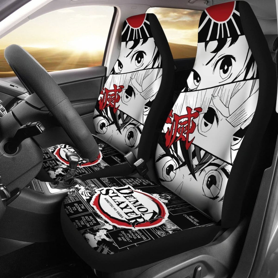 Kimetsu No Yaiba Demon Slayer Car Seat Covers Manga Mixed Anime Universal Fit 194801 - CarInspirations