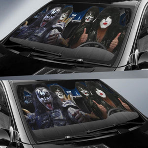 Kiss Band Car Auto Sun Shade Sun Protection Music Fan Gift Universal Fit 174503 - CarInspirations