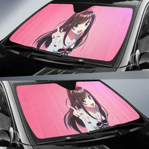 Kizuna Ai Anime Girl Pink 4K Car Sun Shade Universal Fit 225311 - CarInspirations