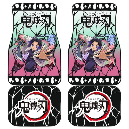 Kochou Shinobu Demon Slayer Uniform Car Floor Mats Anime Universal Fit 175802 - CarInspirations