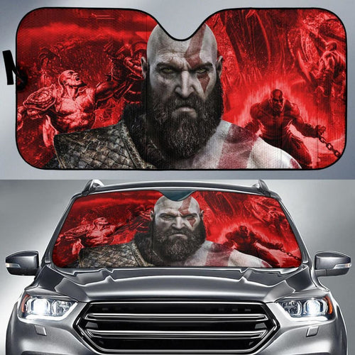 Kratos God Of War Gamer Auto Sun Shade Nh07 Universal Fit 111204 - CarInspirations