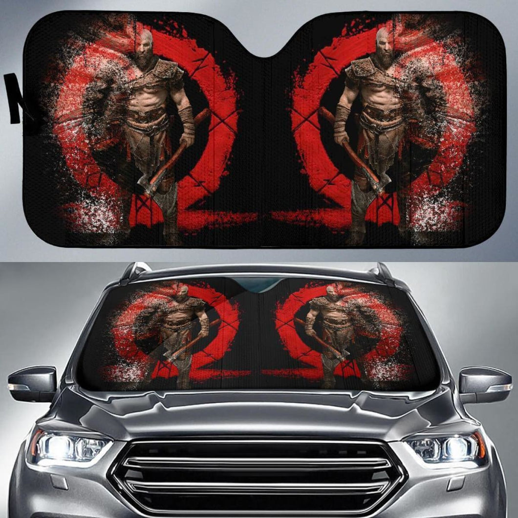 Kratos God Of War Video Game Auto Sun Shade Nh07 Universal Fit 111204 - CarInspirations