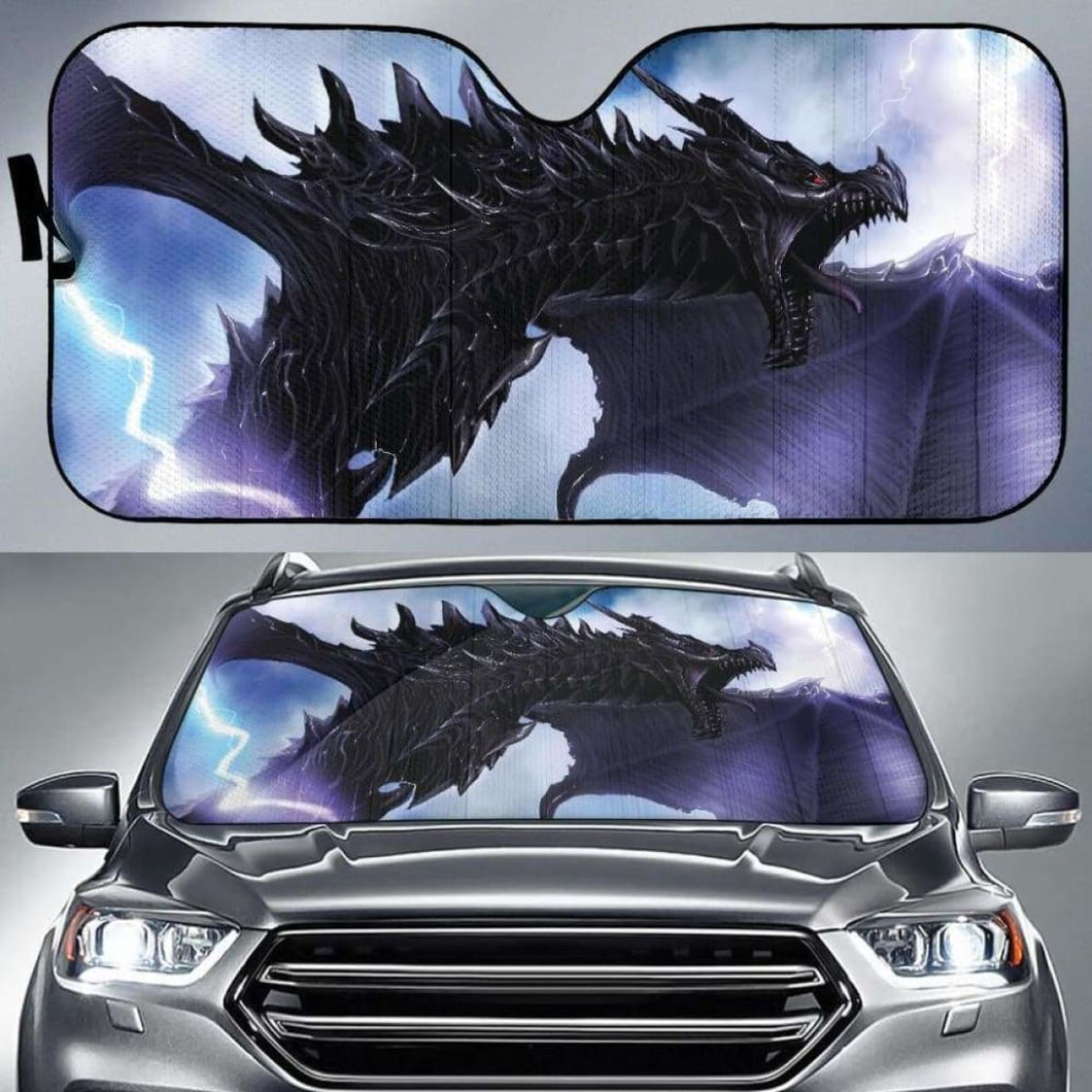 Kyrim Dragon Alduin Auto Sun Shades 918b Universal Fit - CarInspirations