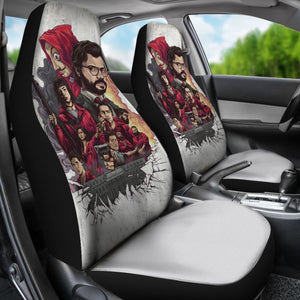 La Casa De Papel Money Heist Car Seat Covers Movie H051520 Universal Fit 072323 - CarInspirations