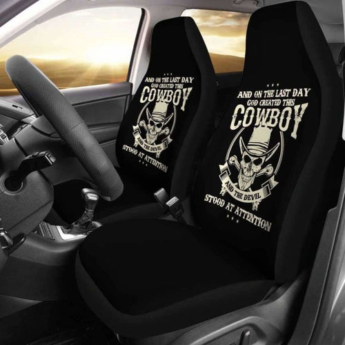 Last Day God Created This Cowboy Car Seat Covers 918 Universal Fit - CarInspirations