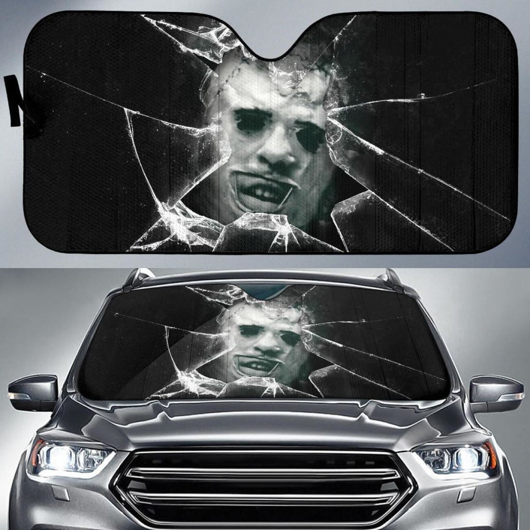 Leatherface Car Auto Sun Shade Horror Broken Glass Windshield Universal Fit 174503 - CarInspirations