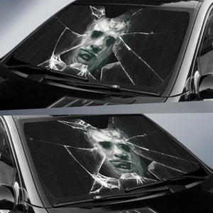 Leatherface Car Auto Sun Shade Horror Broken Glass Windshield Universal Fit 174503 - CarInspirations