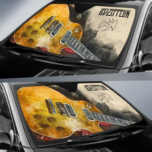 Led Zeppelin Car Auto Sun Shade Guitar Rock Band Fan Universal Fit 174503 - CarInspirations