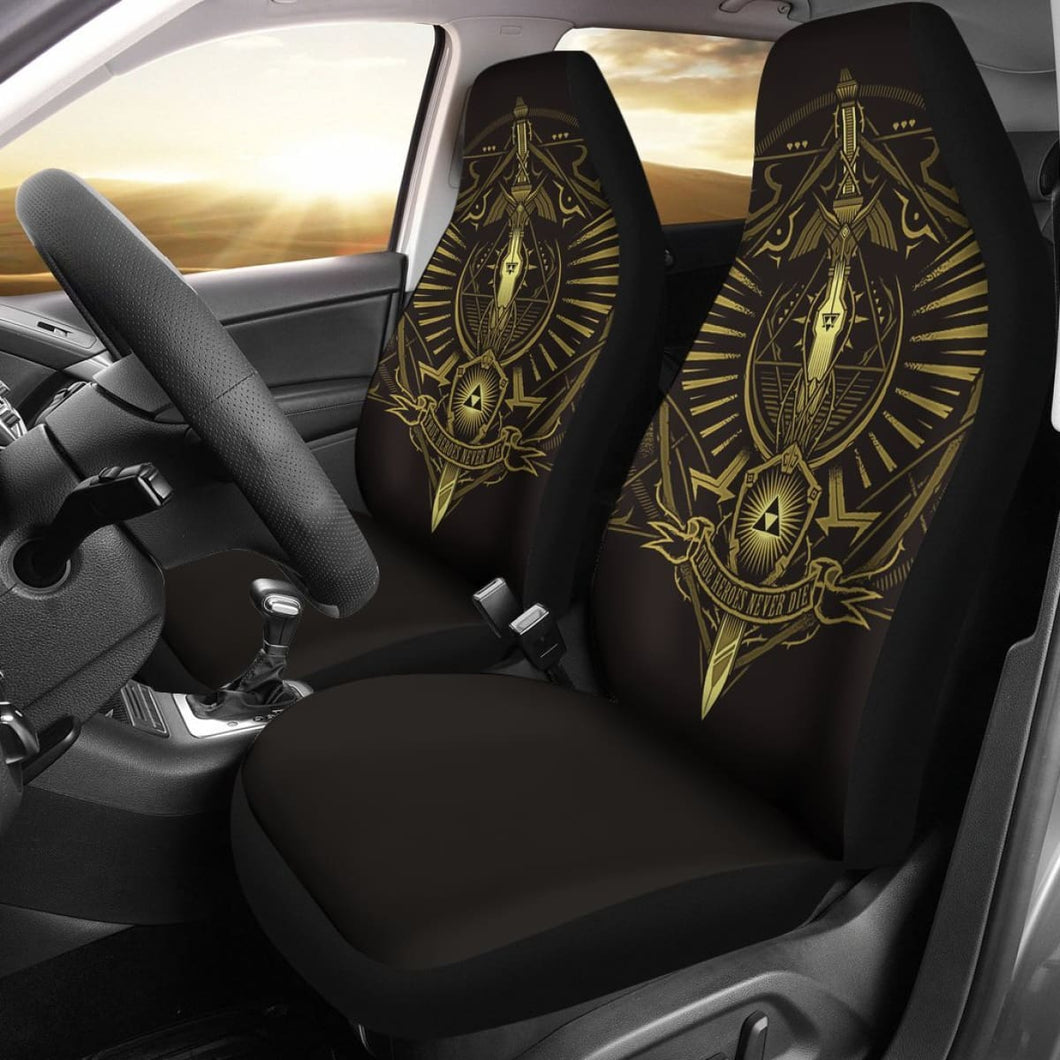 Legend Of Zelda Car Seat Covers True Heroes Never Die H040120 Universal Fit 225311 - CarInspirations