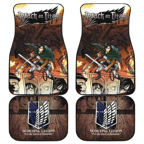 Levi Ackerman Attack On Titan Car Floor Mats For Fan Anime Universal Fit 175802 - CarInspirations