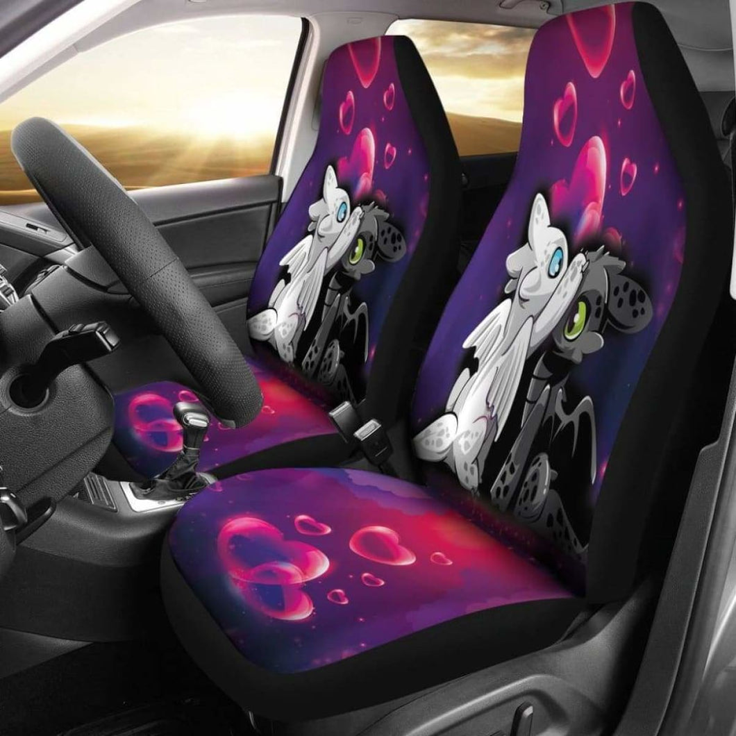 Light Fury Night Fury Love Car Seat Covers Universal Fit 051012 - CarInspirations
