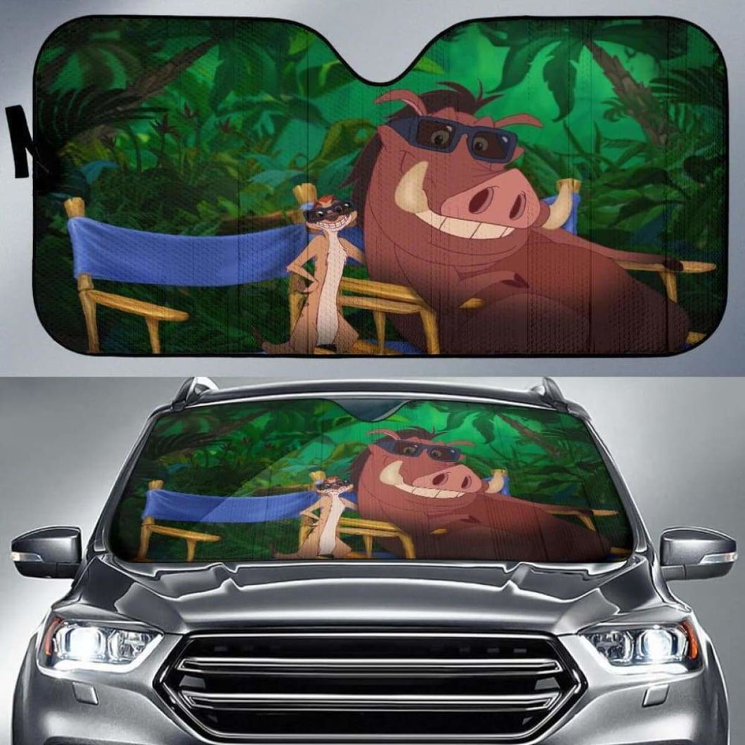 Lion King Timon And Bumba Auto Sun Shades 918b Universal Fit - CarInspirations