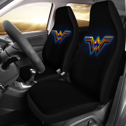 Logo Wonder Woman Car Seat Covers Movie Fan Gift H040120 Universal Fit 225311 - CarInspirations