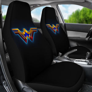 Logo Wonder Woman Car Seat Covers Movie Fan Gift H040120 Universal Fit 225311 - CarInspirations