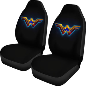 Logo Wonder Woman Car Seat Covers Movie Fan Gift H040120 Universal Fit 225311 - CarInspirations