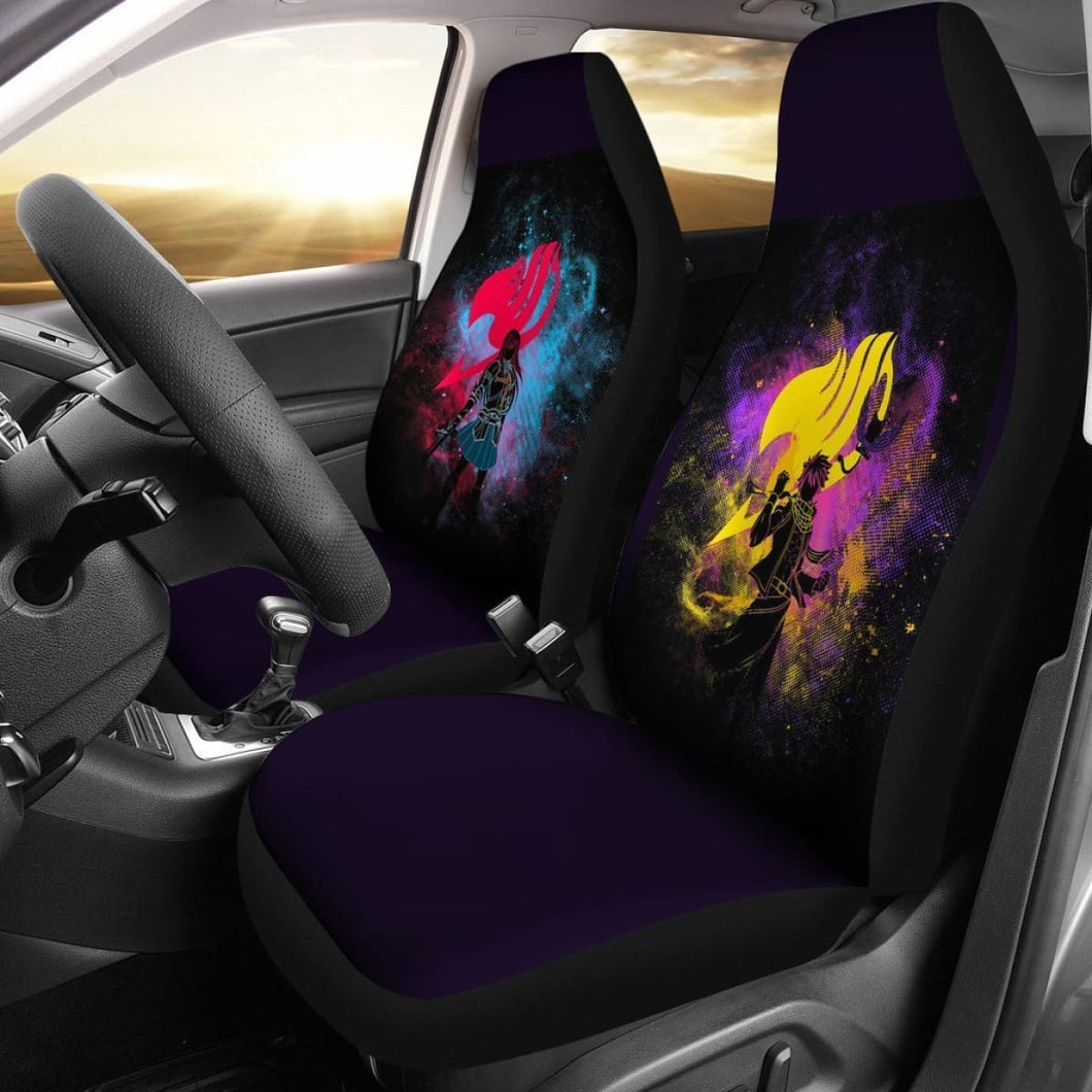 Lucy & Natsu Fairy Tail Car Seat Covers Lt03 Universal Fit 225721 - CarInspirations