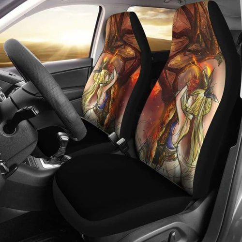 Lucy Natsu Fairy Tail Car Seat Covers Universal Fit 051312 - CarInspirations