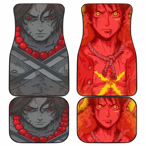 Luffy Ace One Piece Car Floor Mats Universal Fit 051912 - CarInspirations