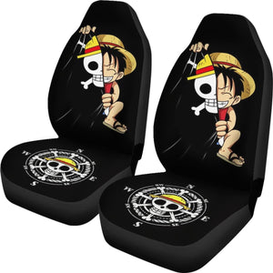 Luffy Cute One Piece Car Seat Covers Anime Fan Gift H040120 Universal Fit 225311 - CarInspirations