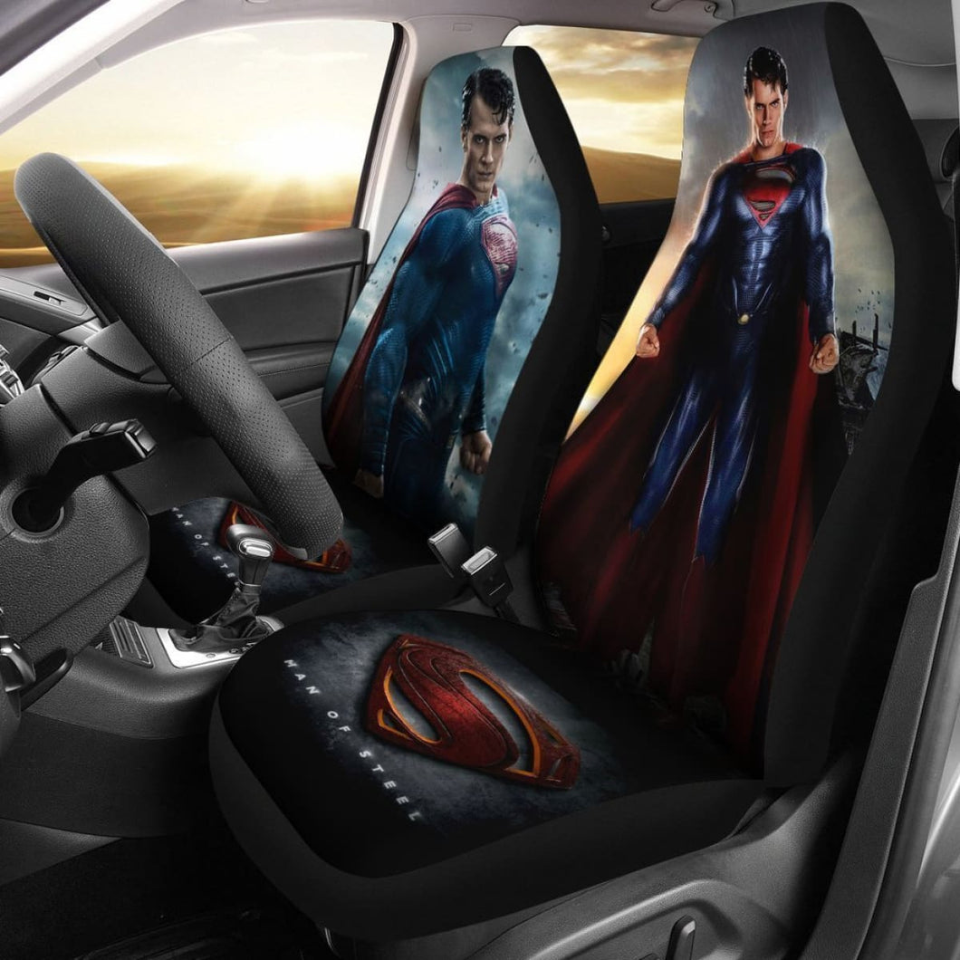 Man Of Steel Dc Comics Superman Car Seat Covers Lt04 Universal Fit 225721 - CarInspirations