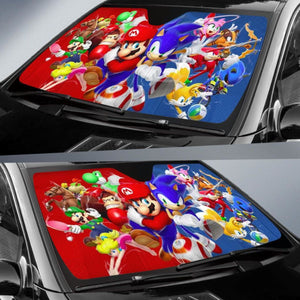 Mario And Sonic Sunshade Universal Fit 225311 - CarInspirations