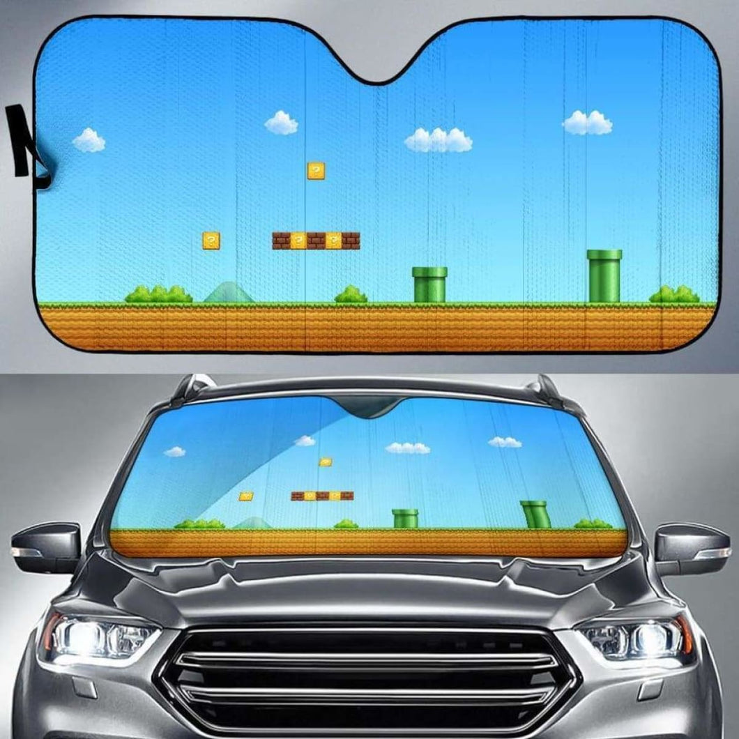 Mario Background Car Auto Sun Shades Universal Fit 051312 - CarInspirations