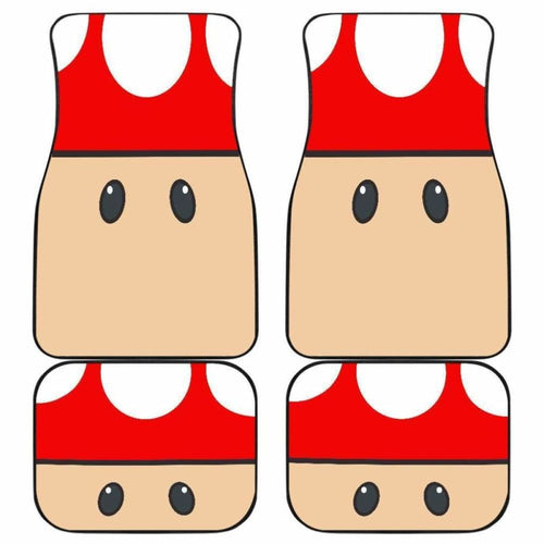 Mario Mushroom Car Floor Mats 1 Universal Fit - CarInspirations