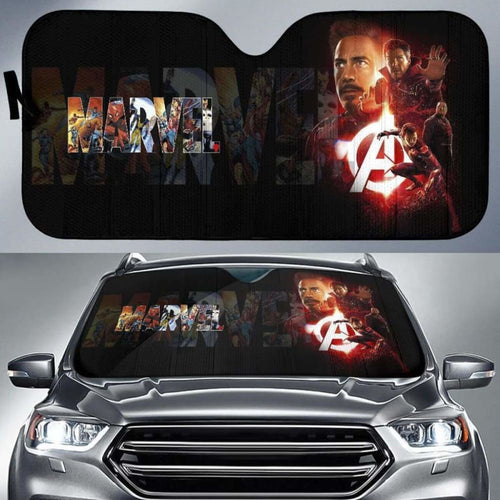 Marvel Car Sun Shades Team Avengers Movie Fan Gift Universal Fit 051012 - CarInspirations