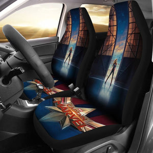 Marvel Movie Captain Marvel Car Seat Covers Lt03 Universal Fit 225721 - CarInspirations