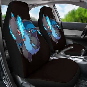 Mega Charizard X Chibi Seat Covers 101719 Universal Fit - CarInspirations