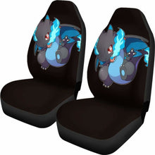 Load image into Gallery viewer, Mega Charizard X Chibi Seat Covers 101719 Universal Fit - CarInspirations