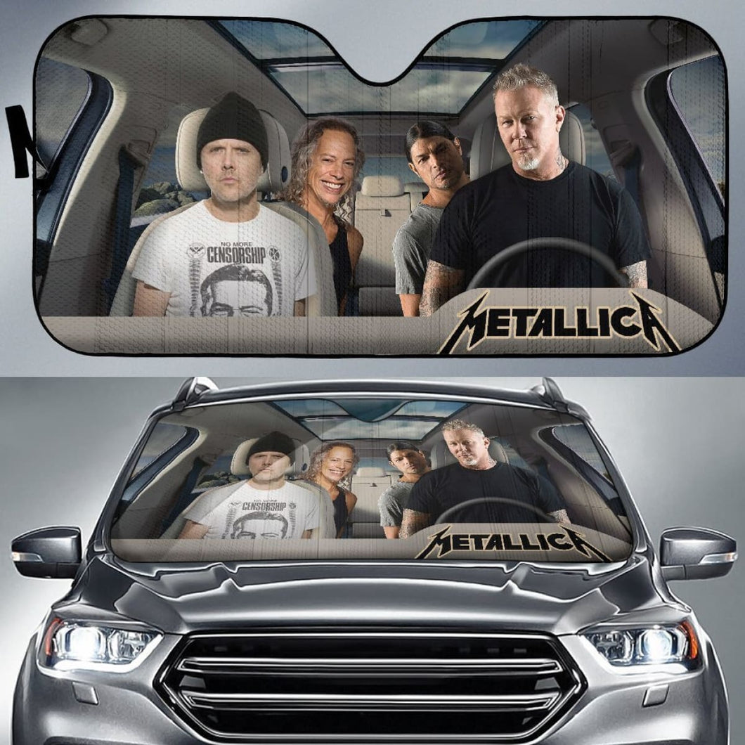 Metallica Car Sun Shade Rock Band Sun Visor Fan Gift Universal Fit 174503 - CarInspirations