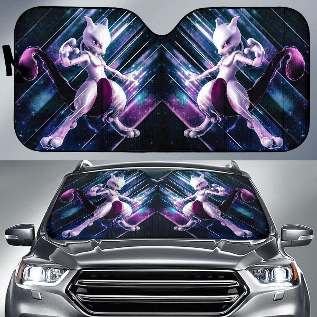 Mewtwo Pokemon Auto Sun Shade Nh07 Universal Fit 111204 - CarInspirations