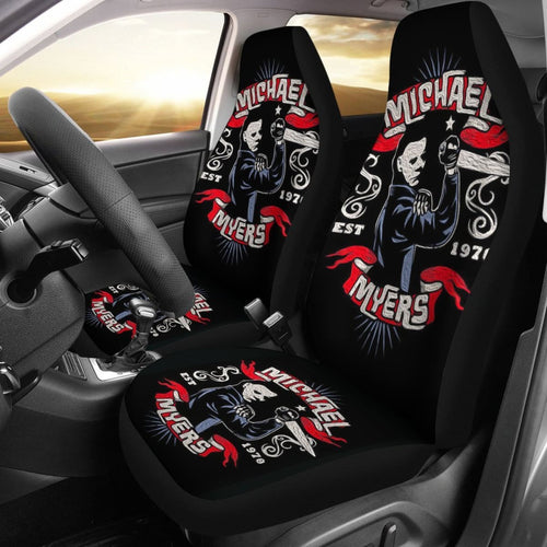 Michael Myers Art Halloween Car Seat Covers Movie Fan Gift Universal Fit 103530 - CarInspirations