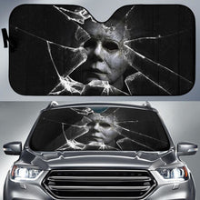 Load image into Gallery viewer, Michael Myers Car Auto Sun Shade Horror Windshield Broken Universal Fit 174503 - CarInspirations