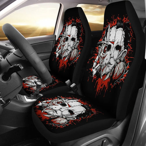 Michael Myers Jason Voorhees Freddy Krueger Leatherface Car Seat Covers Universal Fit 103530 - CarInspirations