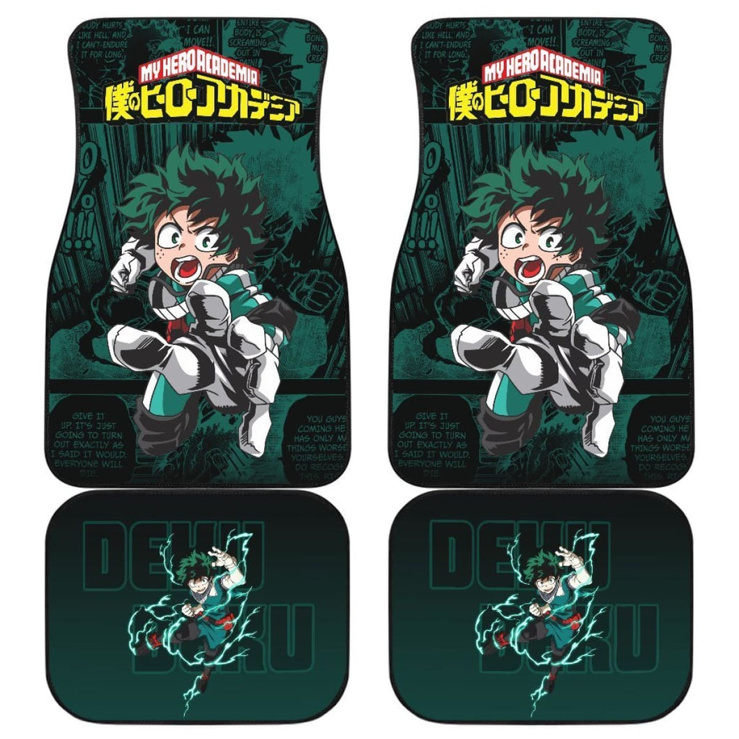 Midoriya Izuku Deku My Hero Academia Car Floor Mats Manga Mixed Anime Universal Fit 175802 - CarInspirations