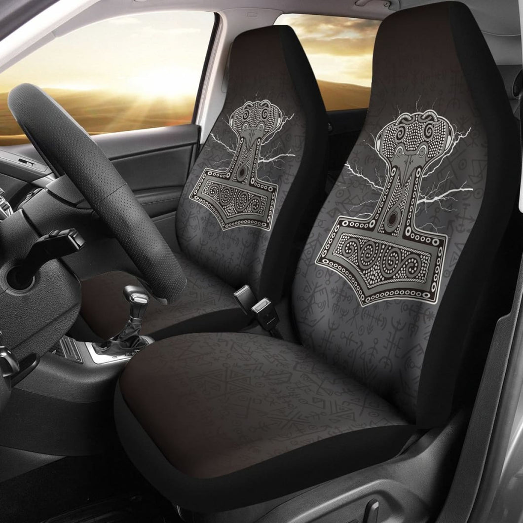 Mjollnir Of Odin In Viking Style Car Seat Covers Nn8 Universal Fit 215521 - CarInspirations