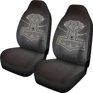 Mjollnir Of Odin In Viking Style Car Seat Covers Nn8 Universal Fit 215521 - CarInspirations