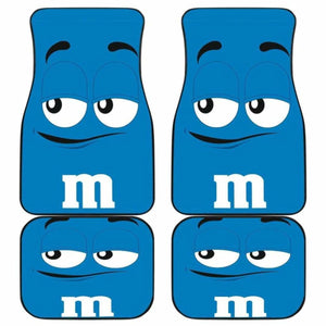 M&M Blue Chocolate Car Floor Mats Universal Fit - CarInspirations