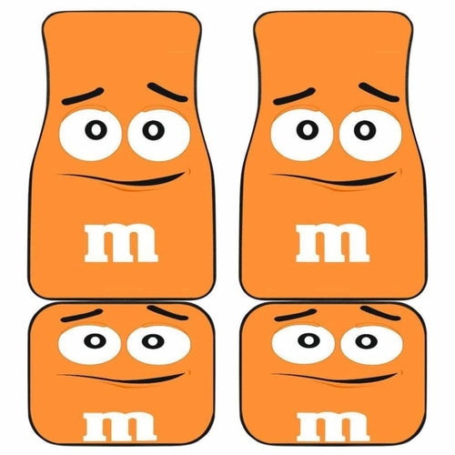 M&M Orange Chocolate Car Floor Mats Universal Fit - CarInspirations