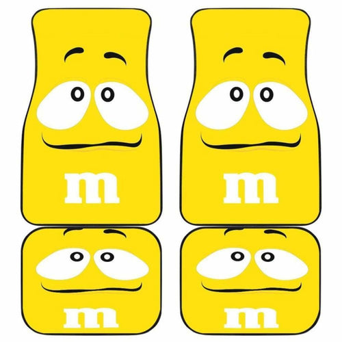 M&M Yellow Chocolate Car Floor Mats Universal Fit - CarInspirations
