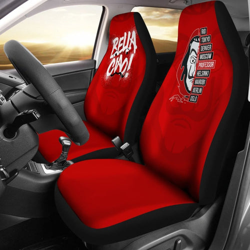 Money Heist Car Seat Covers - La Casa De Papel (Set Of Two) Universal Fit 215521 - CarInspirations