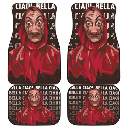 Money Heist La Casa De Papel Car Floor Mats Movie H051520 Universal Fit 072323 - CarInspirations