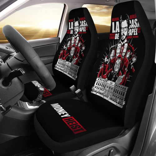 Money Heist La Casa De Papel Car Seat Covers Movie H051520 Universal Fit 072323 - CarInspirations