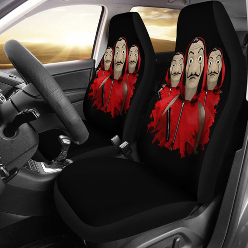 Money Heist Mask Minimalist Seat Covers Amazing Best Gift Ideas 2020 Universal Fit 090505 - CarInspirations